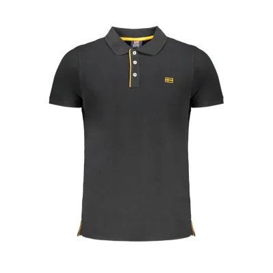 Black Cotton Polo Shirt