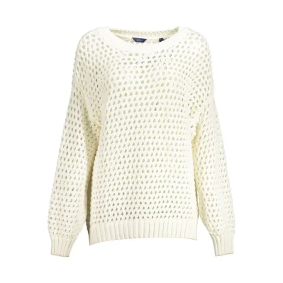 White Cotton Women Sweater
