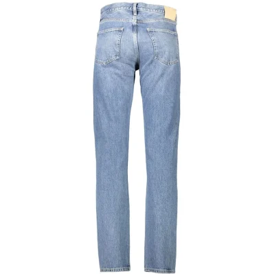 Light Blue Cotton Men Jeans