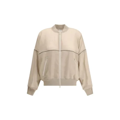 Semi-sheer Bomber Jacket