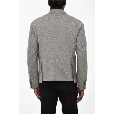 Black And White Wool Jackets &Amp; Coat