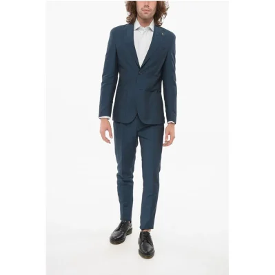 Blue Cotton Suits &Amp; Blazer