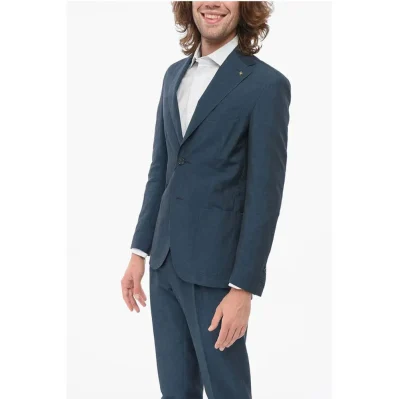 Blue Cotton Suits &Amp; Blazer