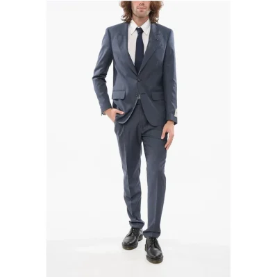 Blue Wool Suits &Amp; Blazer