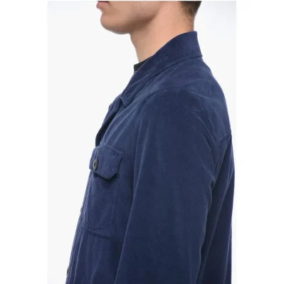 Blue Cotton Jackets &Amp; Coat