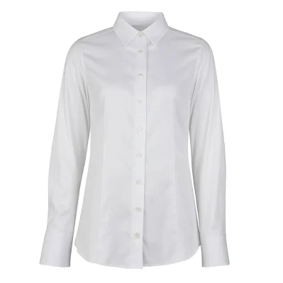 White Cotton Women Shirt