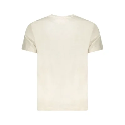 Beige Cotton Men T-Shirt