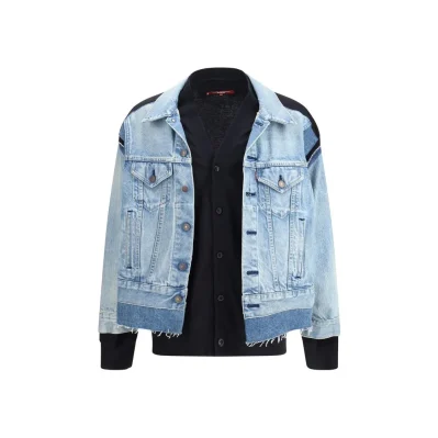 Denim Jacket with Cardigan