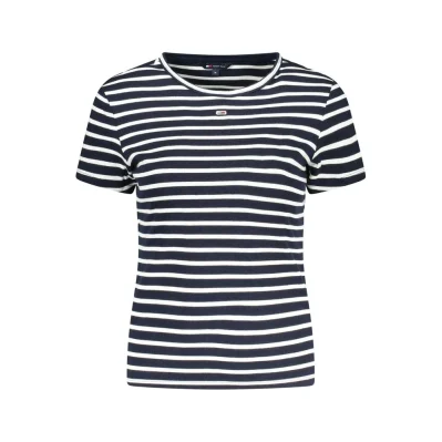 Blue Cotton Women T-Shirt