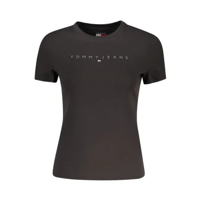 Black Cotton Women T-Shirt