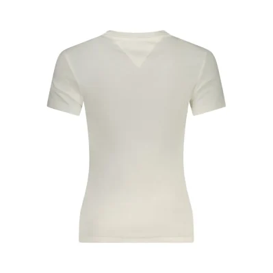 White Cotton Women T-Shirt