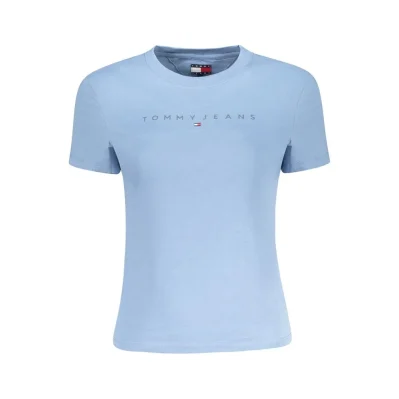 Blue Cotton Women T-Shirt