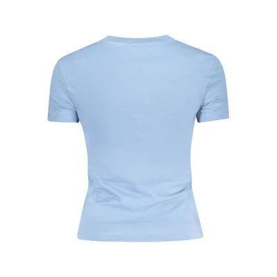Blue Cotton Women T-Shirt