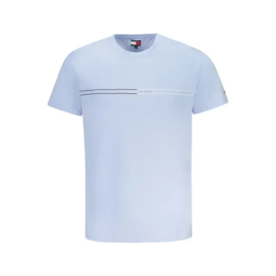 Blue Cotton Men T-Shirt