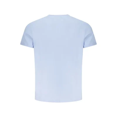 Blue Cotton Men T-Shirt