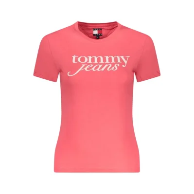 Pink Cotton Women T-Shirt