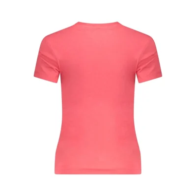 Pink Cotton Women T-Shirt