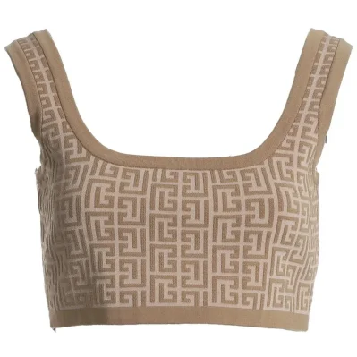 Beige Wool Tops & T-Shirt