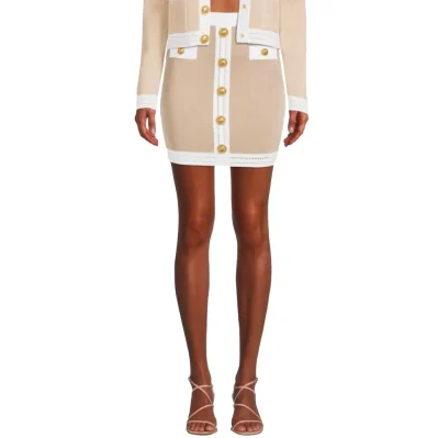 Beige Viscose Skirt