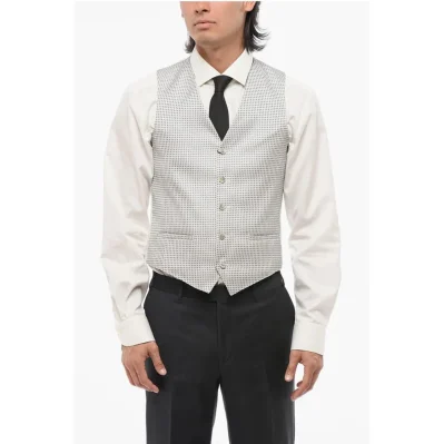 CC COLLECTION 5 Buttons Vest With Dot Motif