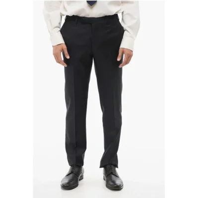 CC COLLECTION Virgin Wool Pants with Hidden Closure