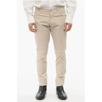 CC COLLECTION 5-Pocketed Cotton Blend Pants