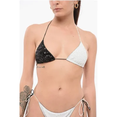 Two-Tone Sequine Bikini Set