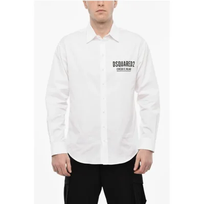 Long Sleeved Shirt With Printed Logo