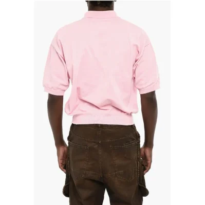 Short Sleeve Sweater with Polo Neck
