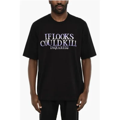Cotton Crew-neck T-shirt with Print