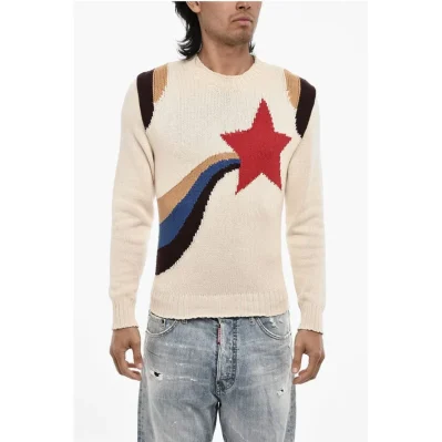 Embroidered Cotton Crew-neck Sweater