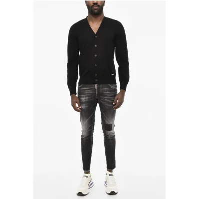 Double Pockets V-neck Cardigan
