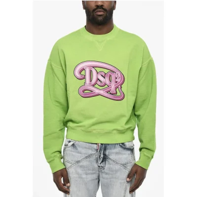 Crew-neck Sweatshirt with Frontal Monogram
