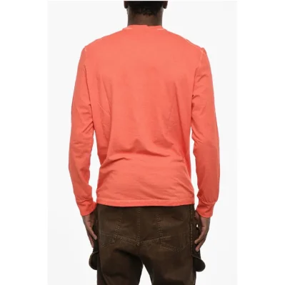 Long Sleeve Crew-neck T-shirt with Heart Print