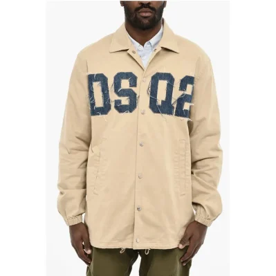 Lightweight Cotton Twill Coat with Denim Monogram