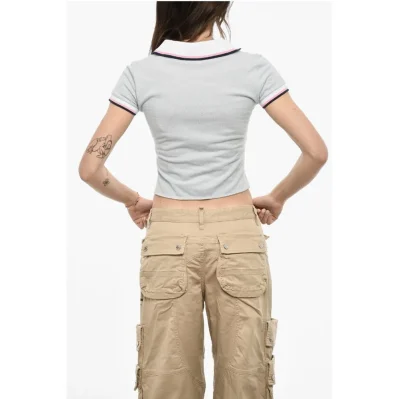 Cropped Asimmetrical Cut Polo