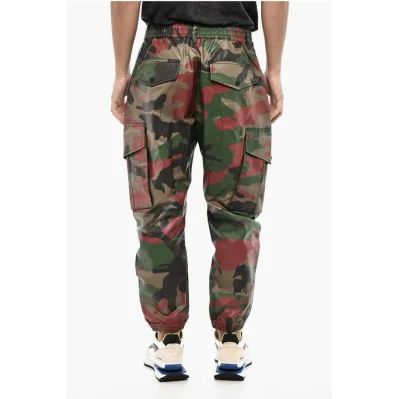 Coated Cotton Camouflage Cargo Pants