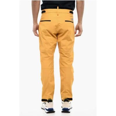 Nylon Casual Pants with Contrasting Details