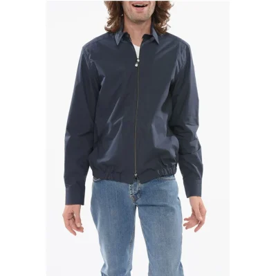 Button-down Collar Windbreaker Jacket