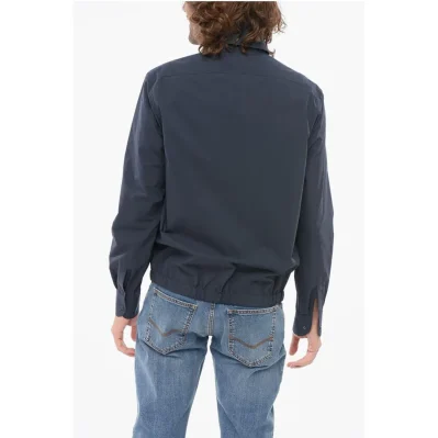 Button-down Collar Windbreaker Jacket