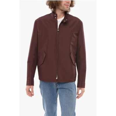 Button-down Neck Windbreaker Jacket