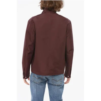 Button-down Neck Windbreaker Jacket
