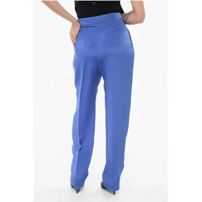 Silk Pleated Pants
