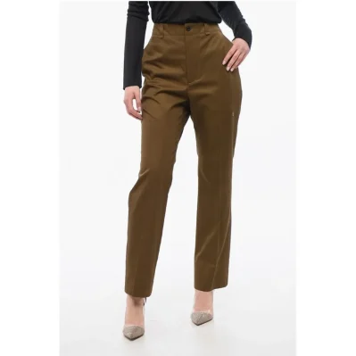 Straight Pants with Pleats