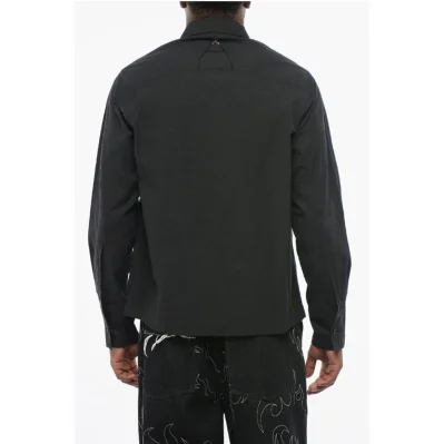 Lightweight Cotton Overshirt with Zip Closure