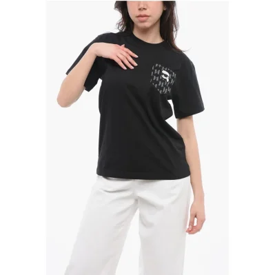 Oversized Crew-neck T-shirt With Logoed Breast Pocket