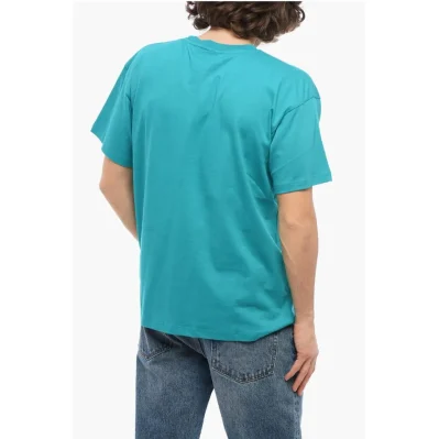 Organic Cotton Crew-neck T-Shirt with Printed Logo