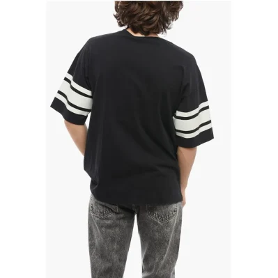 Crew-neck T-Shirt with Contrasting Details