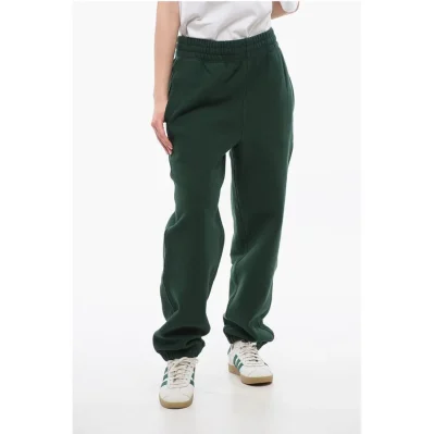 Fleeced Cotton Sweatpants with Cuffs