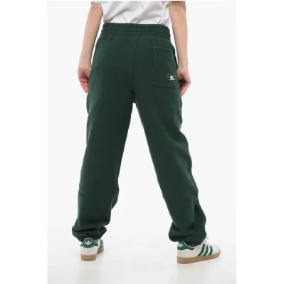 Fleeced Cotton Sweatpants with Cuffs